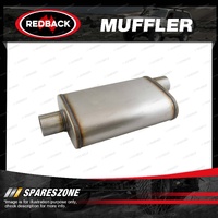 Redback Universal Muffler - 9x4" Oval Offset/Centre With Spigot 409 Stainless