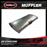 Redback East-West Rear Muffler 304mm 12" x 101mm 4" Oval 409 Stainless Steel