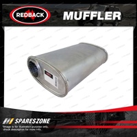 Redback Universal Muffler - 8"x5" Oval 16" Long 2 1/4" Offset/Centre Turbo Flow