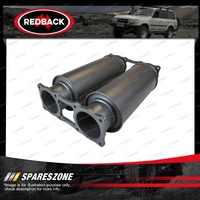 Redback Extreme Duty Twin 4" 6" Round Straight Through Resonator - Centre/Centre