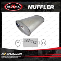 Redback Universal Muffler - 11" X 6" Oval 18" Long 2 1/4" Offset/Centre Megaflow