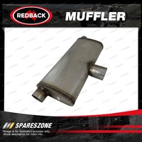Redback 2" Megaflow Muffler - 9x4" Oval 20" Long Centre/Twin Out 409 Stainless
