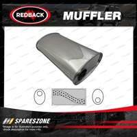 Redback 3" Megaflow Muffler - 11"x 6" Oval 20" Long 3" Offset/Offset 409 SS