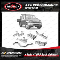 Redback Extreme Duty Twin 4" Exhaust for Toyota Landcruiser VDJ79 VDJ79R 2007-On