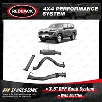 Redback 3.5" DPF Back Exhaust with Muffler for Toyota Landcruiser FJA300 LC300