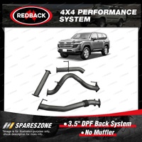Redback 3.5" DPF Back Exhaust Pipe Only for Toyota Landcruiser FJA300 LC300 6Cyl