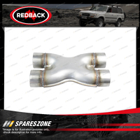 1 pc Redback 409 Stainless Steel Exhaust X Pipe - Twin 63mm 2-1/2"