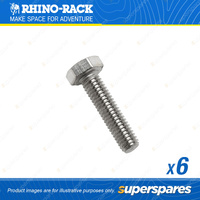 Rhino Rack M6 x 25mm Stainless Steel Hex Set Screw B001-BP - in a Pack of 6