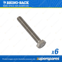 Rhino Rack M6 x 40mm Stainless Steel Hex Set Screw B106-BP - in a Pack of 6