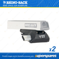 2 x Rhino Rack Heavy Duty Removable Rail Mount Legs CXBHALF - Suits Roofs Rails