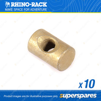 Rhino Rack M6 x 16mm Hole Centered Dowel Nut N027-BP - Pack of 10 - Replacement