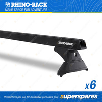 6 x Rhino Rack 52mm High Profile RCH Locking Legs RCHT6 with Key Locking System
