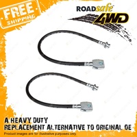 2 Pcs Roadsafe Front 3-4"Lift Rubber Extended Brake lines for Nissan Patrol GQ