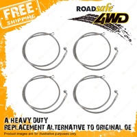 4 Front+Rear Roadsafe 3-4"Lift Braided Extended Brake lines for Nissan Patrol GQ