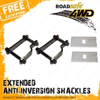 Pair Rear Lift Kit Extended Anti Inversion Shackles for Nissan Navara D23 NP300