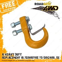 Roadsafe Universal Tow Hook Kit Yellow WLL 4500kgs incl Safety Latch Hardware