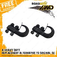 2 Pcs Roadsafe 4WD 4500Kg Tow Hook Blacks Brand New High Quality Sb609