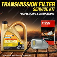 Ryco Transmission Filter + Full Synthetic Oil Kit for Audi A4 B5 4Cyl 1.8L 95-99