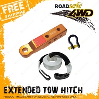 Roadsafe 4Wd Extended Tow Hitch Kit Gold With Snatch Strap & Shackle