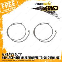 2x Roadsafe Rear 3-4" Lift Braided Extended Brake Lines for Holden Colorado RG