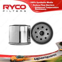 Ryco Motorcycle Oil Filter for Harley Davidson Various Chrome Spin-on RMZ114C