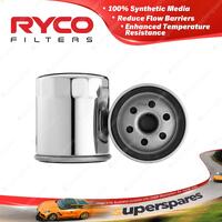 Ryco Motorcycle Oil Filter for Harley Davidson Various Chrome Spin-on RMZ118C