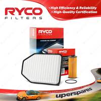 Ryco Oil Air Filter for Jeep Wrangler JK V6 3.6L Petrol Pentastar 01/2012-On