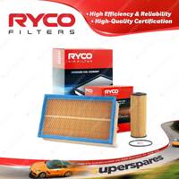 Ryco Oil Air Filter for Mercedes Benz E230 E320 W210 4cyl 6cyl Petrol 02/96-98