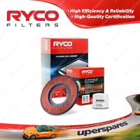 Ryco Oil Air Filter for Ford Laser Tx3 KF KH 4cyl 1.6L Petrol 90-95