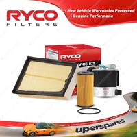 Ryco Oil Air Fuel Filter Service Kit for Renault Koleos H45 4cyl 2L Turbo Diesel