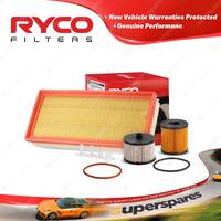 Ryco Oil Air Fuel Filter Service Kit for Citroen C5 2.0 HDI 4cyl 2L Turbo Diesel
