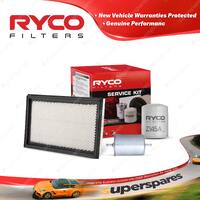 Ryco Oil Air Fuel Filter Service Kit for Ford Corsair UA GL 4cyl Petrol