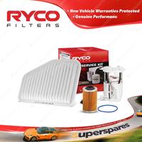 Ryco Oil Air Fuel Filter Service Kit for Holden Commodore VE LE0 LY7 AlloyT180