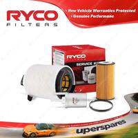 Ryco Oil Air Fuel Filter Service Kit for Volkswagen Golf Mk V FSI Jetta 1K BLR