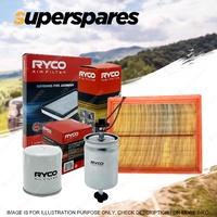 Ryco Oil Air Fuel Filter Service Kit for Mazda B2600 Bravo UFY06 4cyl 2.6L
