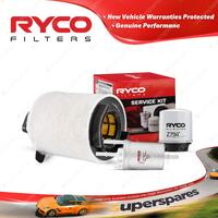 Ryco Oil Air Fuel Filter Service Kit for Volkswagen Caddy 2K Golf Mk VI 77 TSI