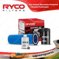 Ryco Oil Air Fuel Filter Service Kit for Ford Tractor 6640 6640SLE 7740 Diesel