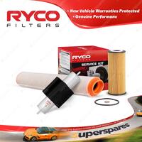 Ryco Oil Air Fuel Filter Service Kit for BMW X5 E53 01/2004-02/2007