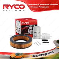 Ryco Oil Air Fuel Filter Service Kit for Ford Escort MK2 06/1975-1982