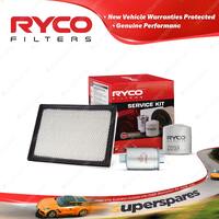 Ryco Oil Air Fuel Filter Service Kit for Ford Fairmont AUII V8 09/1998-09/2002