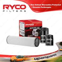 Ryco Oil Air Fuel Filter Service Kit for Ford Tractor 6710 Diesel