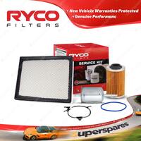 Ryco Oil Air Fuel Filter Service Kit for Holden Statesman WL AlloyT190 08/04-06