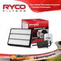 Ryco Oil Air Fuel Filter Service Kit for Toyota Landcruiser Prado RZJ120R 03-04