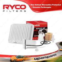 Ryco Oil Air Fuel Filter Service Kit for Toyota Rav 4 ZSA42R 02/2013-On