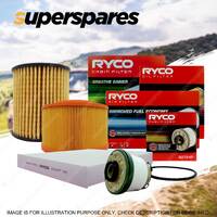 Ryco 4WD Air Oil Fuel Cabin Filter Service Kit for Ford Ranger PX