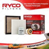 Ryco 4WD Air Oil Fuel Cabin Filter Service Kit for Isuzu D-Max 07/2012 - on MU-X