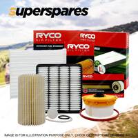 Ryco 4WD Air Oil Fuel Cabin Filter Service Kit for Toyota Landcruiser VDJ200