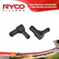 2x Ryco Elbow 90 Degree Hose Joiners Suitable for PCV hoses with ID 16mm to 12mm