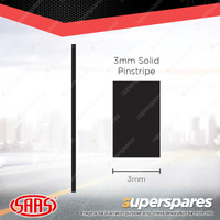 SAAS Pinstripe Solid Line Car Tape Decals Stickers Black 3mm x 10 Metres