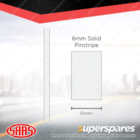 SAAS Pinstripe Solid Line Car Tape Decals Stickers White 6mm x 10 Metres
